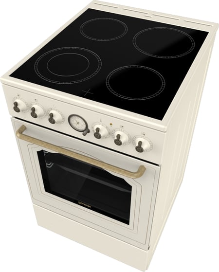 Gorenje GECS5B70CLI Kuchenka wolnostojąca Prąd elektryczny Ceramiczna Beżowy