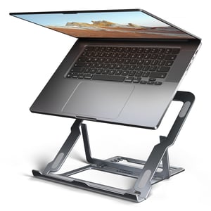 Axagon STND-LAG Laptop-Ständer, höhenverstellbar, klappbar, Aluminium Ständer für Notebooks und Tablets Grau 43,9 cm (17,3")