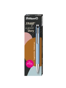 Pelikan Snap Metallic K10 Frost Blue Ballpoint Pen in a Blue Case, Medium, 1 pc.