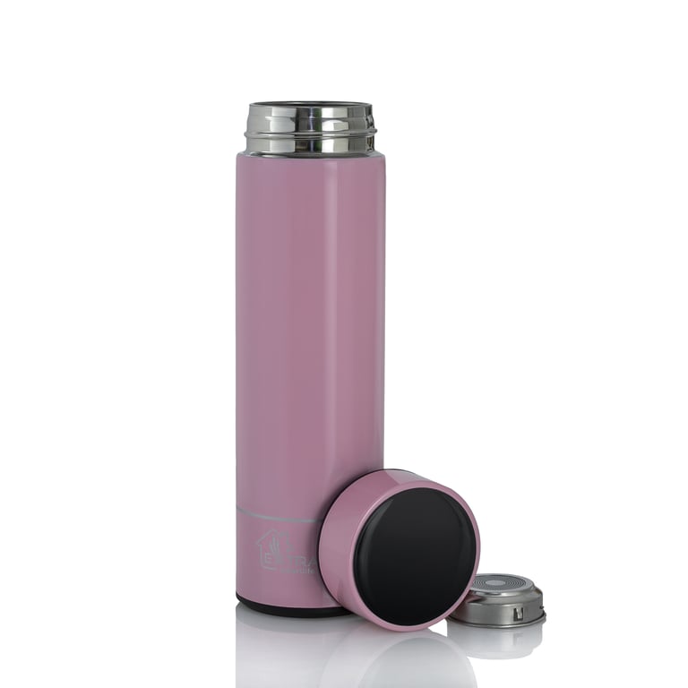 Extralink Kubek termiczny Smart Travel Mug Różowy Termos z wyświetlaczem LED