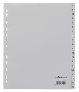 Durable 652010 Card Tab Alphabet Tab Gray
