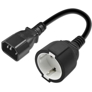 Qoltec 53906 kabel zasilające Czarny 0,15 m IEC 320 Schuko