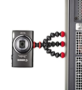 Joby GorillaPod Magnetic Mini-Stativ für Action-Kameras, 3 Beine, Schwarz, Rot