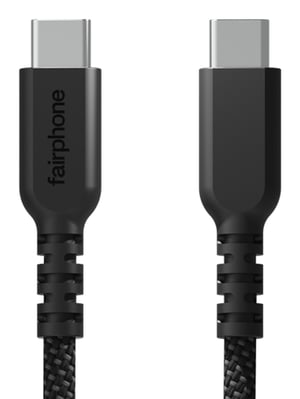 Fairphone ACCABL-2CC-WW1 kabel USB USB 2.0 1 m USB C 0,48 Gbit/s 240 W Czarny
