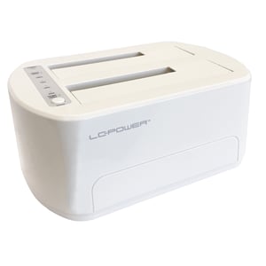LC-Power LC-DOCK-U3-VI stacja dokująca do dysków twardych USB 3.2 Gen 1 (3.1 Gen 1) Type micro-B Biały