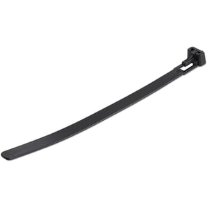 StarTech CBMZTRB6BK Cable Tie, Release-Type Cable Tie, Nylon, Black Plastic, 100 pcs.