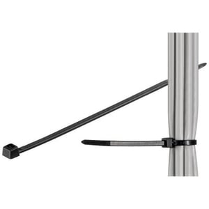 Techly 306356 Kabelbinder Kabelbinder mit Perlen Nylon Schwarz 100 Stück