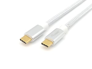 Equip 128355 USB-kabel USB 3.2 Gen 2 (3.1 Gen 2) 0,5 m USB-C silver, vit