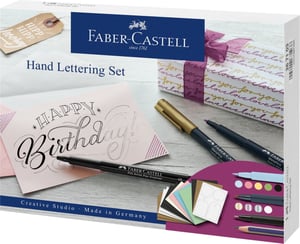 Faber-Castell 267103 penna Korall, Cyan, Grön, Metalliskt svart, Gul 12 st.