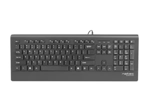 NATEC Barracuda Universal USB QWERTY Keyboard, Portuguese, Black