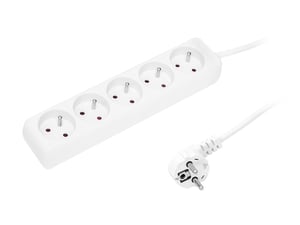 BLOW PR-570P grenuttag 4,8 m 5 x nätuttag För inomhusbruk Vit