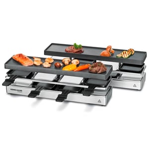 Rommelsbacher RC 1600 raclettegrill för 8 personer, 795 W, svart, silver