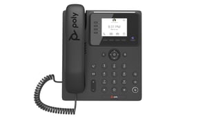 HP Poly Poly CCX 350 Business Multimedia Phone for Microsoft Teams, with PoE support