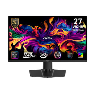 MSI MAG 271QP QD-OLED X24 monitor komputerowy 67,3 cm (26.5") 2560 x 1440 px Wide Quad HD Czarny