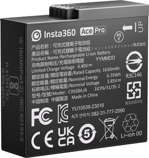 Insta360 CINSBAJA batteri till kamera/videokamera, litiumjon (Li-Ion), 1650 mAh