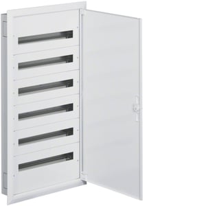 Hager fw2 Unterputz-Verteilerkasten mit PE/N-Klemmen 6R/144M (6x24) Schutzklasse I, IP30