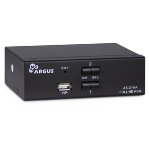 Inter-Tech AS-21HA HDMI przełącznik KVM Czarny