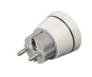 Hama 00121990 Type F to Type A Power Plug Adapter, White