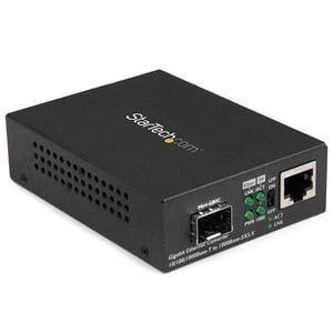 StarTech MCM1110SFP 1000 Mbit/s Multifunction Network Converter, Single, Black