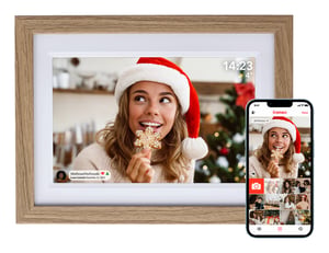 Rollei 50014 Digital Photo Frame, Brown, 25.6 cm (10.1"), Touchscreen, Wi-Fi