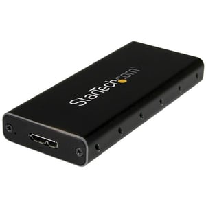 StarTech SMS1BMU313 obudowa do dysków twardych Obudowa SSD Czarny, Srebrny