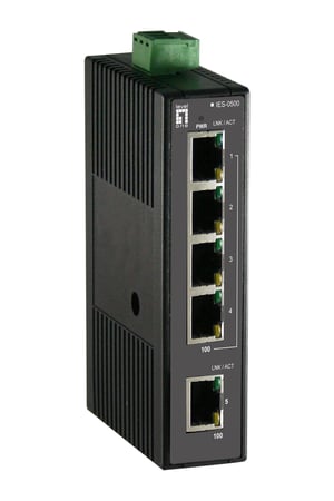 LevelOne IES-0500 przełącznik sieciowy Nie zarządzany Fast Ethernet (10/100) Czarny