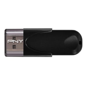 PNY Attaché 4 2.0 64GB USB Flash Drive, USB Type-A, Black