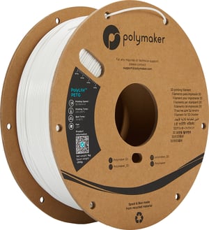 Polymaker PB01002 materiały drukarskie 3D Politereftalan etylenu glikolu (PETG) Biały 1 kg