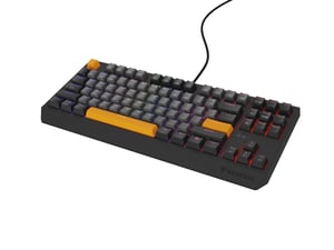 GENESIS Thor 230 TKL Gaming Keyboard USB + RF Wireless + Bluetooth QWERTY Black, Gray, Orange
