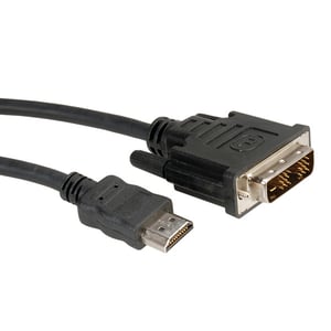 ROLINE 11.04.5552 adapter kablowy 5 m DVI-D HDMI Czarny