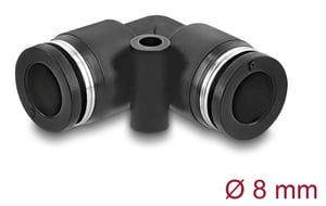 DeLOCK 60746 Pneumatikanschluss/Kupplung, schwarz, Metall, Kunststoff, Innengewinde, 1 Stück.