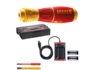 Wiha 44318 Corded Screwdriver/Impact Driver, Red, Yellow