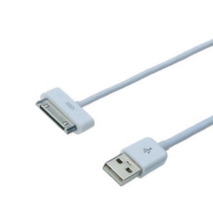 MediaRange MRCS136 kabel do telefonu Biały 1,2 m USB A Apple 30-pin