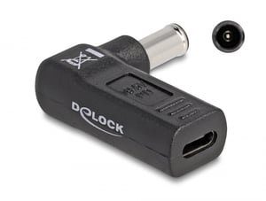DeLOCK Adapter für Laptop-Netzkabel, USB-Typ-C-Buchse auf Sony-Stecker 6,0 x 4,3 mm, 90° abgewinkelt