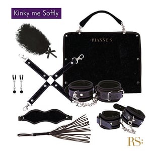 Rianne S Kinky Me Softly Black Czarny Tkanina, Sztuczna skóra