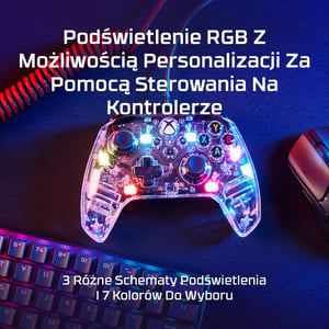 HyperX Clutch Gladiate – przewodowy kontroler do gier z podświetleniem RGB – Xbox