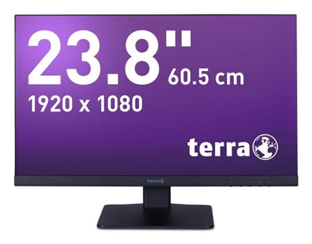 TERRA 3030261 monitor komputerowy 60,5 cm (23.8") 1920 x 1080 px Full HD LCD Czarny