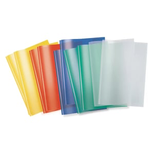 HERMA 19991 Magazine and Book Covers, 10-pack. Blue, Green, Gray, Red, Yellow