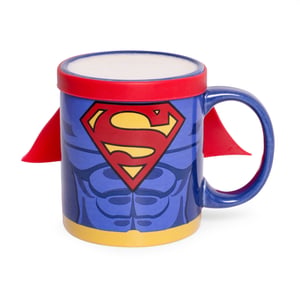 Thumbs Up Superman Mug with Cape, Blue, Red, Universal, 1 pc.