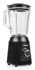 Tristar BL-4482 1-liter Blender with Cooking Function, 350 W, Black, Transparent