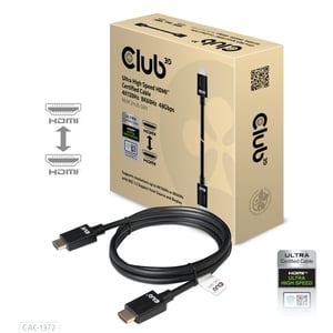CLUB3D Ultra High Speed HDMI 4K120Hz, 8K60Hz-zertifiziertes Kabel 48 Gbit/s M/M 2 m / 6,56 ft