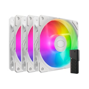 Cooler Master SickleFlow Edge 120 ARGB 3er-Lüfter-Set White Edition PC-Gehäuse 12-cm-Lüfter Weiß 3 Stück