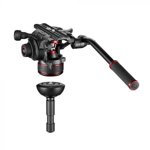 Manfrotto Nitrotech 612 Aluminium głowica statywu Czarny 1/4, 3/8" Płynny