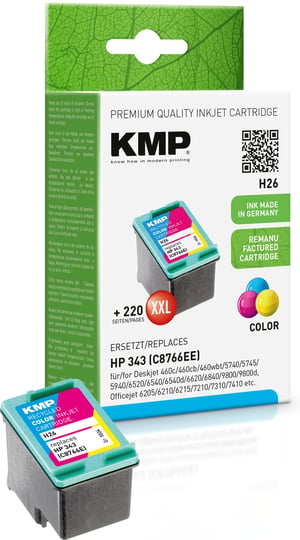 KMP H26 nabój z tuszem 1 szt. Cyjan, Purpurowy, Żółty