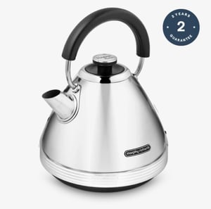 Morphy Richards Venture Retro Pyramid czajnik elektryczny 1,5 l 3000 W Srebrny