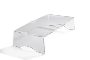 BakkerElkhuizen Q-riser 90 76,2 cm (30") Skrivbord, transparent
