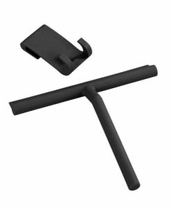 WENKO 24171100 Shower Squeegee Single-Blade Water Squeegee Black
