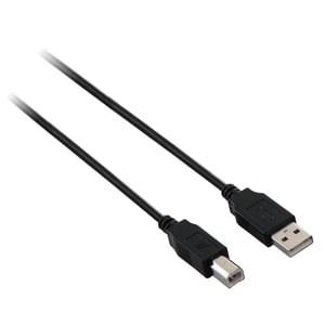 V7 V7E2USB2AB-03M USB 2.0 Cable, 3 m, USB A to USB B, Black