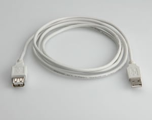 VALUE USB 2.0-kabel, typ A, 3,0 m USB-kabel 3 m USB A Vit