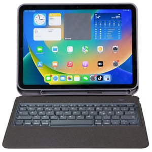 DEQSTER 40-1018415 tangentbord för mobila enheter, QWERTZ, tyska, USB + Bluetooth, svart